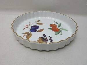 G09335 【 英国製 ロイヤルウースター royal worcester Evesham イブシャム 金彩 皿 箱無 】 検) 高級食器 洋食器 洋物 年代物 レトロ ⅱ