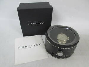 【0430n Y0998】HAMILTON khaki ハミルトン カーキ 6309 メンズ腕時計 クォーツ デイト ケース/ブックレット付 