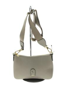 FURLA◆ショルダーバッグ/レザー/GRY/無地/WB00397