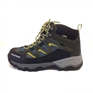 モンベル mont-bell シューズ JPN 26.5 - 合皮×化学繊維 黒×イエロー×マルチ メンズ GORE-TEX 美品 靴