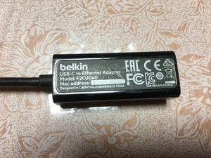 BELKIN USB-C to Gigabit Ethernetアダプター F2CU040BTBLK 3個セット 