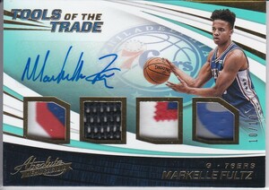 2017-18 PANINI ABSOLUTE TOOLS OF THE TRADE PATCH AUTO /10 RC MARKELLE FULTZ