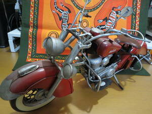 ■レトロ ブリキ製インテリア オートバイ 「INDIAN」 バイク 展示・現状品■