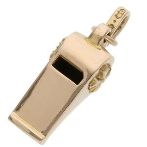 クロムハーツ Chrome Hearts 22K WHISTLE TNY PLS/タイニーホイッスルチャーム ゴールドネックレストップ 中古 SS07