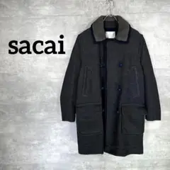 『sacai』サカイ (2) ボアダッフル ピーコート