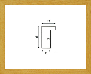 デッサン用額縁 木製フレーム 水彩額縁 オーク17 ＭＯ全紙