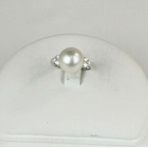 真珠 パール 指輪 リング 白蝶真珠 11mm ホワイトカラー 14108　