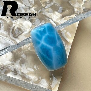 高級 EU製 定価7万円★ROBEAN・チベット天珠★パワーストーン アクセサリー ラリマー 天然石 癒し 平和 お守り 約23.5*14.9mm 1003k406