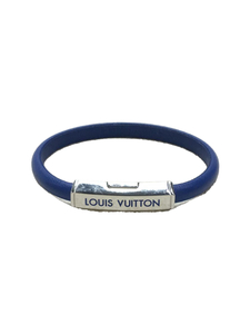 LOUIS VUITTON◆ブレスレット/レザー/BLU/メンズ/m8117e