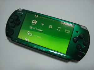 ★国内正規品 PSP-3000 本体 グリーン ACアダプター バッテリーパック 美品 動作確認済み PlayStation Portable 希少 レア 格安★