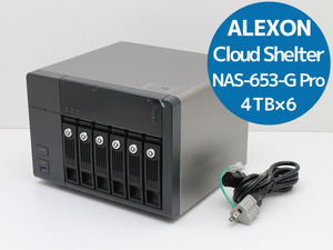 送料無料♪ALEXON Cloud Shelter NAS-653-G Pro 24TB（4TB×6）アレクソン NAS Network Attached Storage カギ欠品 F75T