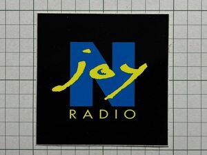 フランス　古いステッカー：N joy ラジオ デザイン 広告 ビンテージ +Gb