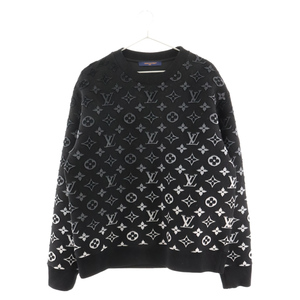 LOUIS VUITTON ルイヴィトン 23SS グラデーションモノグラムスウェットトレーナー ブラック RM231Q I06 HOY41W