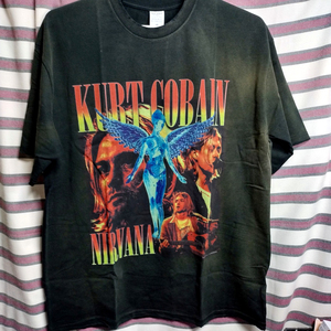 ニルヴァーナ/NIRVANA RAP Tee バンドTシャツ a【オーバーサイズ】カートコバーン Kurt Cobain ビンテージ加工