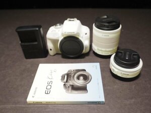 S955 Canon デジタル一眼レフカメラ EOS Kiss x7 ホワイト EF 40mm 1:2.8 STM φ52mm/EFS 18-55mm 1:3.5-5.6 IS レンズセット キャノン