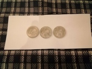 台湾　中華民国　記念硬貨3枚セット　1960年