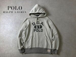 POLO RALPH LAUREN●3段カレッジプリント スウェット パーカー●ポロ ラルフローレン