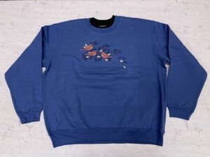 Country Store カントリーストア オールド アメカジ 90s 古着 花鳥プリント スーベニア スウェット トレーナー レディース XL 紺