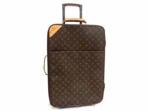 1円 LOUIS VUITTON ルイヴィトン M23294 モノグラム ペガス55 2輪 キャリーケース スーツケース キャリーバッグ ブラウン系 AY2209