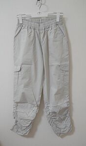 スソシャーリング ポケット付き パンツ M オフホワイト 【KIY-9】