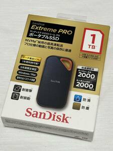 【DanDisk/サンディスク】Extreme PRO（エクストリームプロ）　ポータブルSSD・1TB（SDSSDE81-1T00-J25）　新品・未開封・未使用