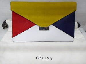 CELINE セリーヌ ラム ハラコ クラッチ バッグ S-NA-0132 イタリア製 保存袋付 定形外郵便全国一律510円 J3-a