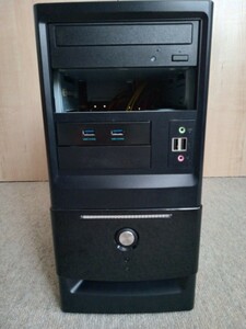 メーカー不明　Micro ATX ケース　500w電源　dvdドライブ　ジャンクマザーボード付き