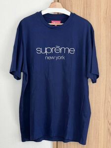 2023AW Supreme Classic Logo S/S Top サイズ：XL Navy シュプリームクラシックロゴTシャツ ネイビー