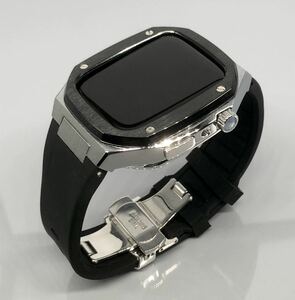 Newbsb★アップルウォッチバンド ラバーベルト カバー　Apple Watch ケース　44mm 45mm