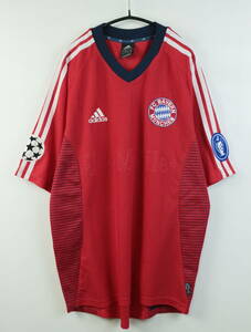 B797/Adidas/アディダス/02-04/FCバイエルンミュンヘン/UEFAチャンピオンズリーグ/半袖レプリカユニフォーム/ゲームシャツ/メンズ/Mサイズ