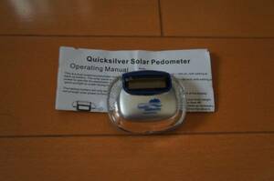 ★Quick　Silver　SOLOR　Pedmeter マイル表示　ソーラー歩数計