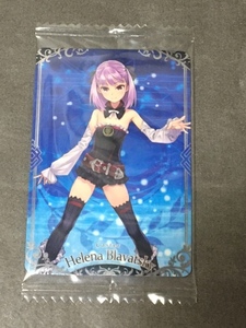 【キャスター　エレナ・ブラヴァツキー】　Fate/Grand Order ウエハース　メタリック 　メタリック プラスチック カード トレカ　　