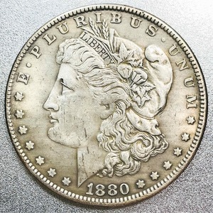 モルガン 1ドル銀貨 1880年 CC　レプリカコイン　#LP