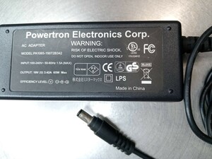 Powertron（ミスターマックス）社 PA1065-190T2B342 動作中古品 19V-3.42A 電源ケーブル無し クリックポスト発送（19）