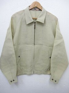 【極美品】ダックス DAKS メンズ 麻 リネン100％ ブルゾン ゴルフウェア Mサイズ 春秋用■管理番号L26911SSSSSS23-230514-50