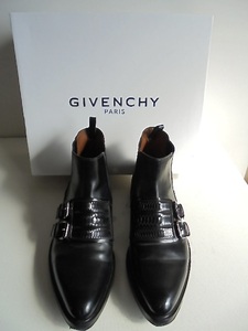 GIVENCHY PARIS『 NAPOLEONE CHELSEA 』モンクストラップ サイドゴア アンクルブーツ41美品