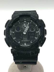 CASIO◆クォーツ腕時計・G-SHOCK/デジアナ/ラバー/BLK/BLK//