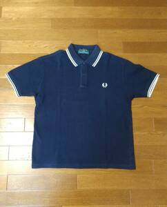 Fred Perry ポロシャツ　サイズ 42　ネイビー　鹿の子　polo