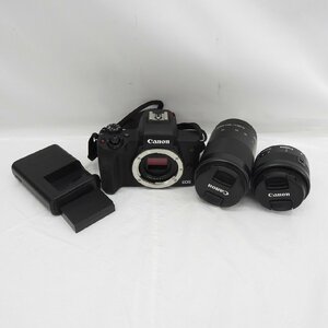 【中古品】Canon キャノン ミラーレス一眼レフカメラ EOS Kiss M ダブルズームキット(15-45/55-200) ブラック 11572124 0512