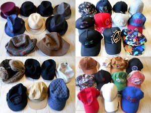 ●メンズ色々な帽子MIX ハット キャップ ハンチング 福袋 まとめて まとめ売り 50点 セット 大量 洋服 古着 仕入れ ●36