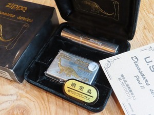 ★コレクター放出デッドストック！ Zippo/ジッポ 92年頃製 恐竜 ディプロドクス 限定シリアル入り★64