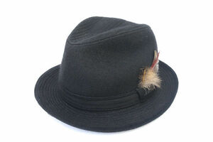 #wnzh ステットソン STETSON ハット 帽子 56 黒 メンズ [507706]