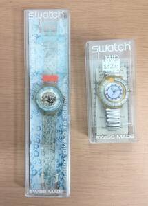 【U11059】1円出品!! 中古現状渡し品 SWATCH　スウォッチ SCUBA 200 2本セット ケース付き 現稼働品