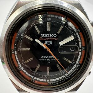 S877-SK14-742 ◎ SEIKO セイコー Speed-Timer スピードタイマー 5 ファイブ 7017-6000 メンズ 自動巻き 腕時計 デイデイト ①