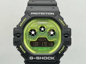 【即決】CASIO カシオ G-SHOCK Gショック DW-5900TS-1JF ブラック ブルーグリーン アナログ デジタル ストップウォッチ 腕時計 箱付き