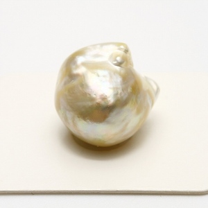 南洋白蝶真珠パールルース　16×14mm　ナチュラルゴールドカラー