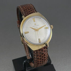 RARE 1960s 60007-4 Hamilton Watch: MCM Asymmetrical Case; Ham Strap & Buckle 海外 即決