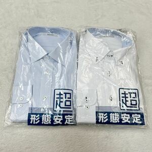 【2点セット】 【新品 未使用 タグ付】MODULO 超形態安定長袖シャツ ワイシャツ カッターシャツ シワになりにくい ポリコットン ビジネス L