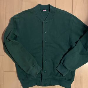 【American apparel】アメリカンアパレル USA製 スナップ スウェット Flex Fleece Club Jacket M グリーン F499 ユニセックス チャンピオン