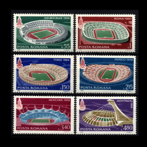 ■ルーマニア切手　1979年　夏季五輪スタジアム / オリンピック　6種完